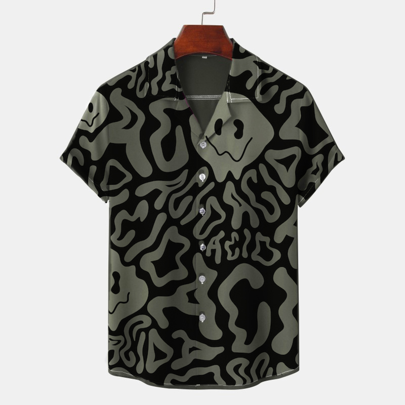 AGID Graffiti Print Vacation Shirt