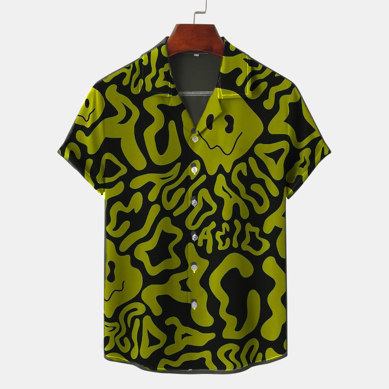 AGID Graffiti Print Vacation Shirt