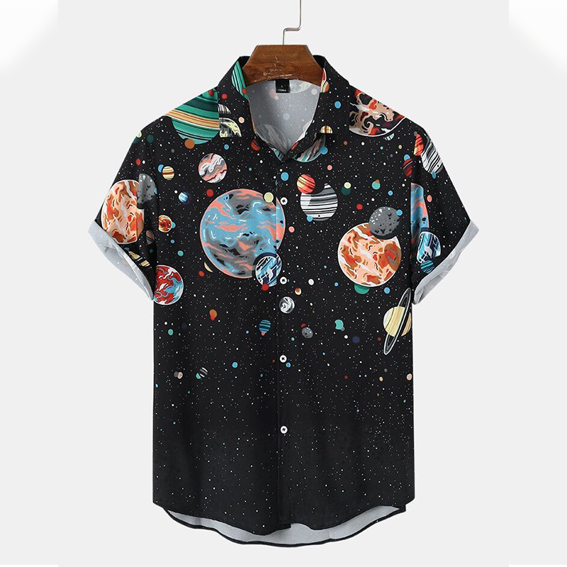 Galaxy Print Vacation Shirt