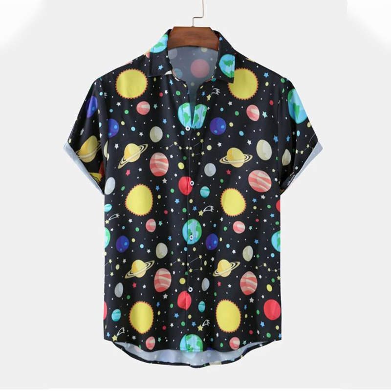 Galaxy Print Vacation Shirt