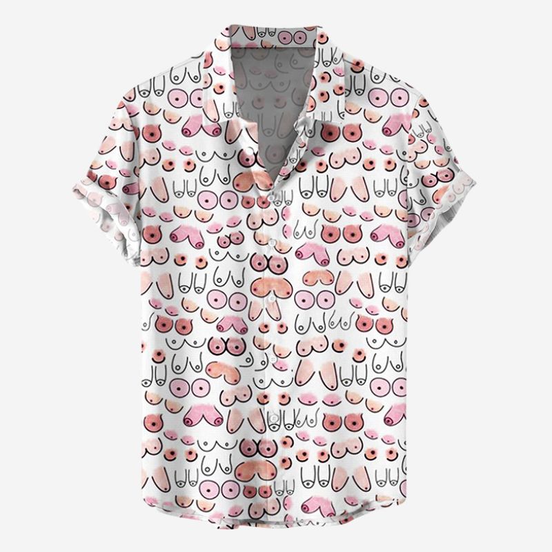 Funny Boobs Button Down Shirt
