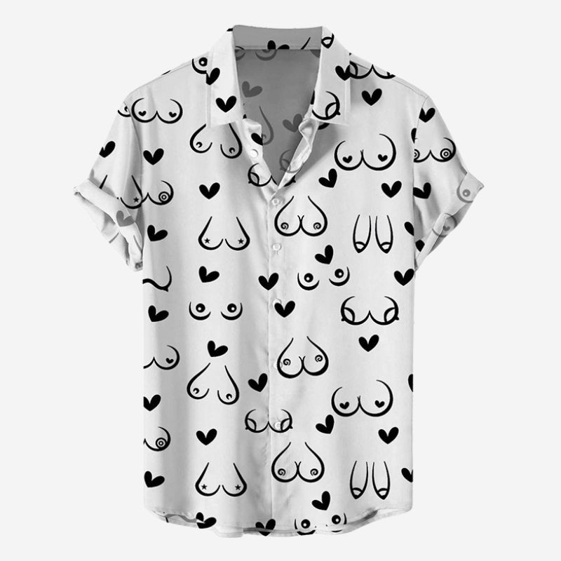 Funny Boobs Button Down Shirt