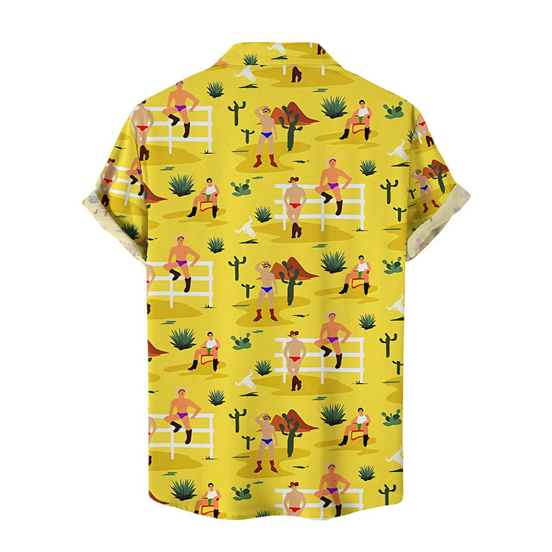 Funny Check Boobs Button Down Hawaiian Shirt
