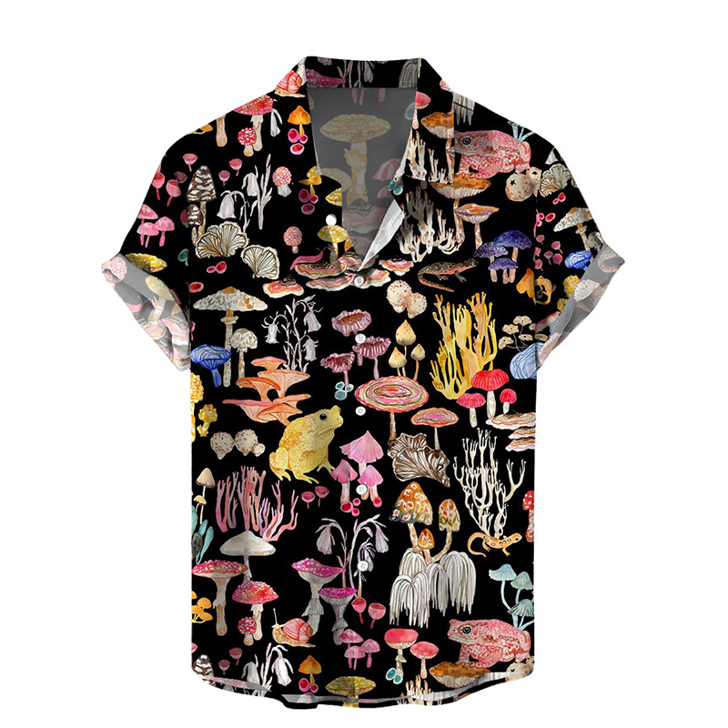 Deep Forest Print Hawaiian Shirts