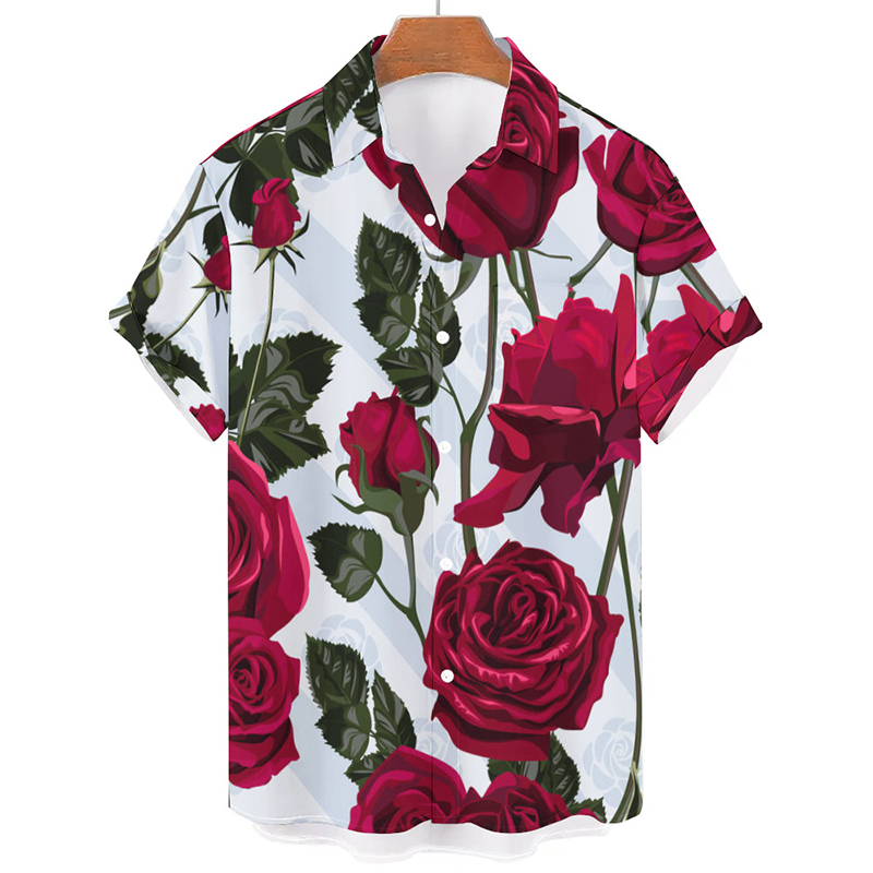 Vintage Rose Print Shirt