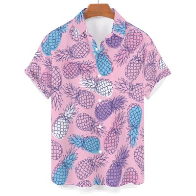 Contrast Pineapple Print Shirt