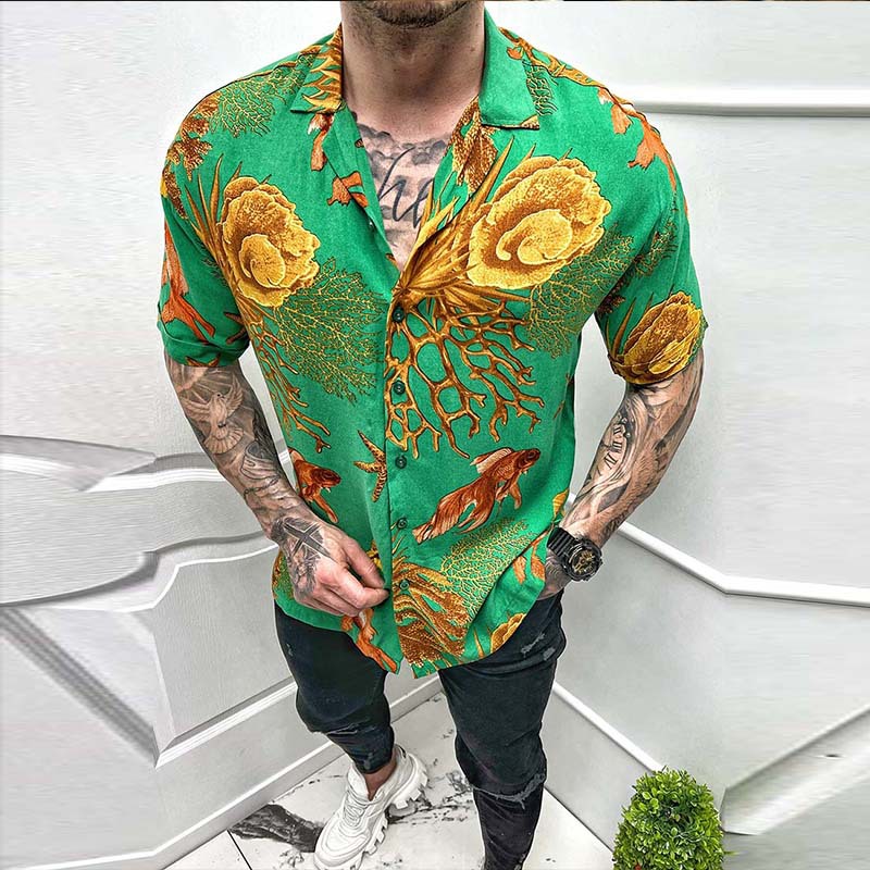 Marine Graphic Hawaiian Shirt