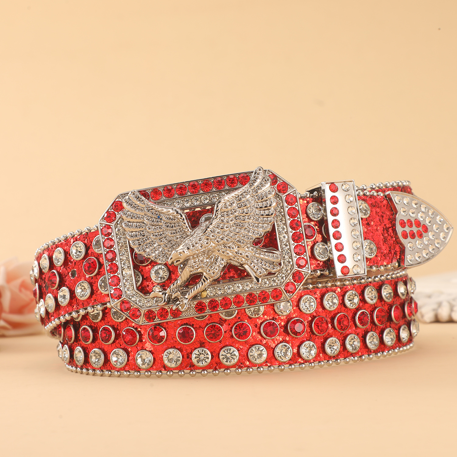 Hip Hop Flying Eagle Diamond Encrusted Belt