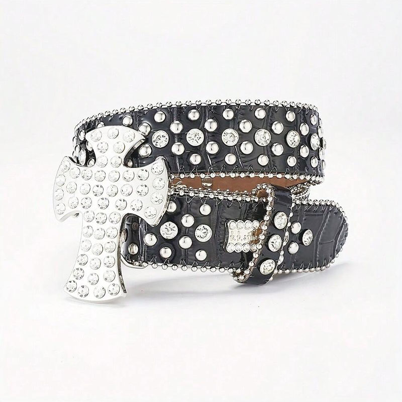 Gothic Studded And Diamond Encrusted Belt