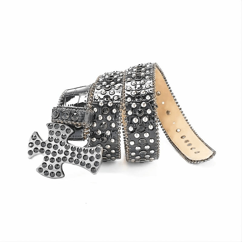 Gothic Studded And Diamond Encrusted Belt