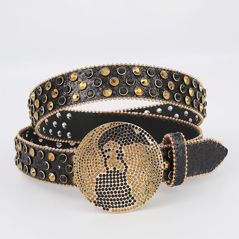 Hip Hop Punk Style Diamond Encrusted Belt