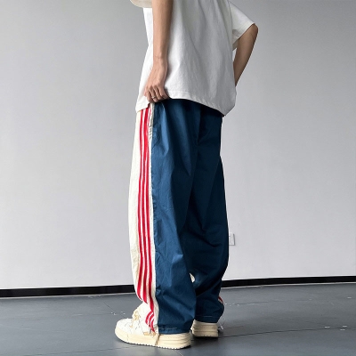 Striped Colorblock Casual Sweatpants