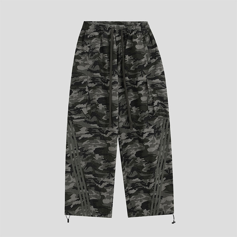 Vintage Pocket Tri-Bar Camo Work Casual Pants