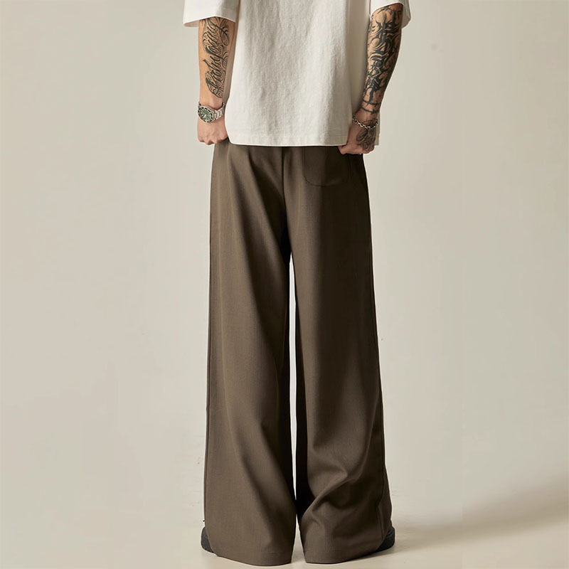 Vintage Button Down Wide Leg Suit Pants