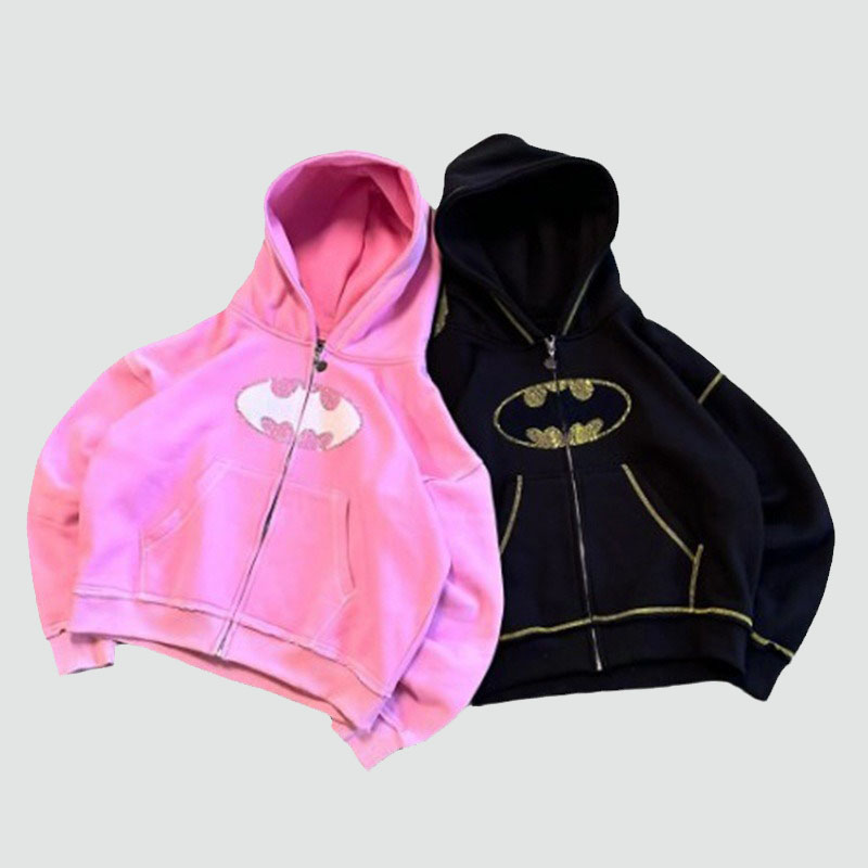 Hip Hop Hot Rhinestone Loose Hoodie