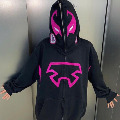 Spider Print Full Zip Hoodie