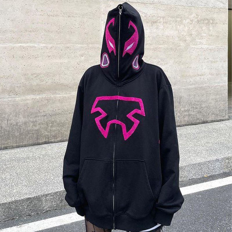 Spider Print Full Zip Hoodie