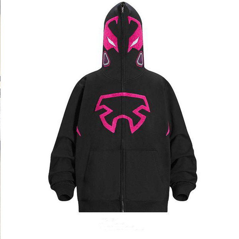 Spider Print Full Zip Hoodie