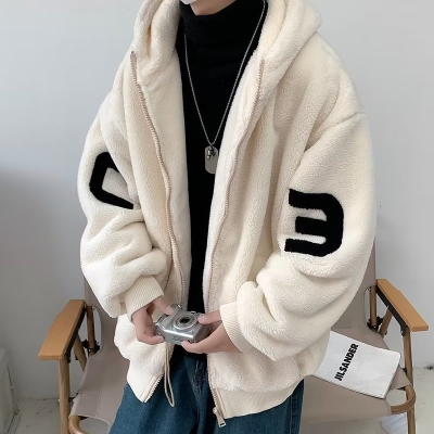 Winter Thickened Plush Hooded Jacket