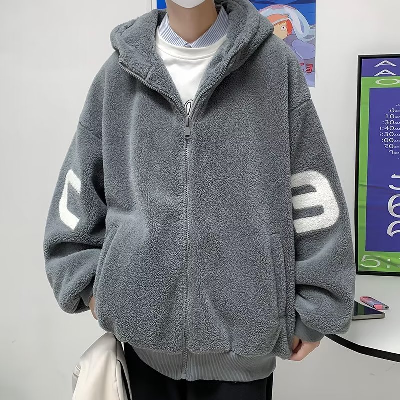 Winter Thickened Plush Hooded Jacket