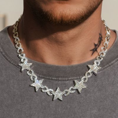 Iced Out Stars Infinity Link Chain