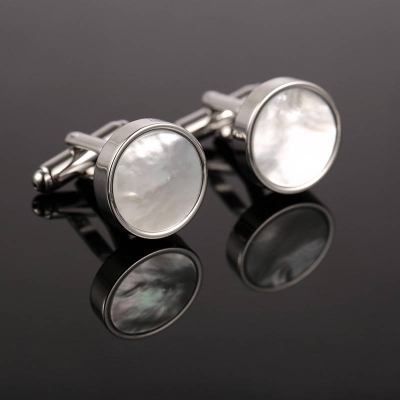 Classic Round Pearl Cufflinks