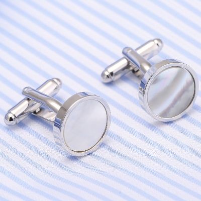 Classic Round Pearl Cufflinks