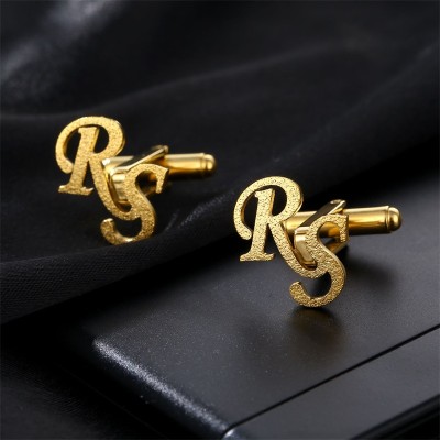 Custom Frosted Letters Cufflinks