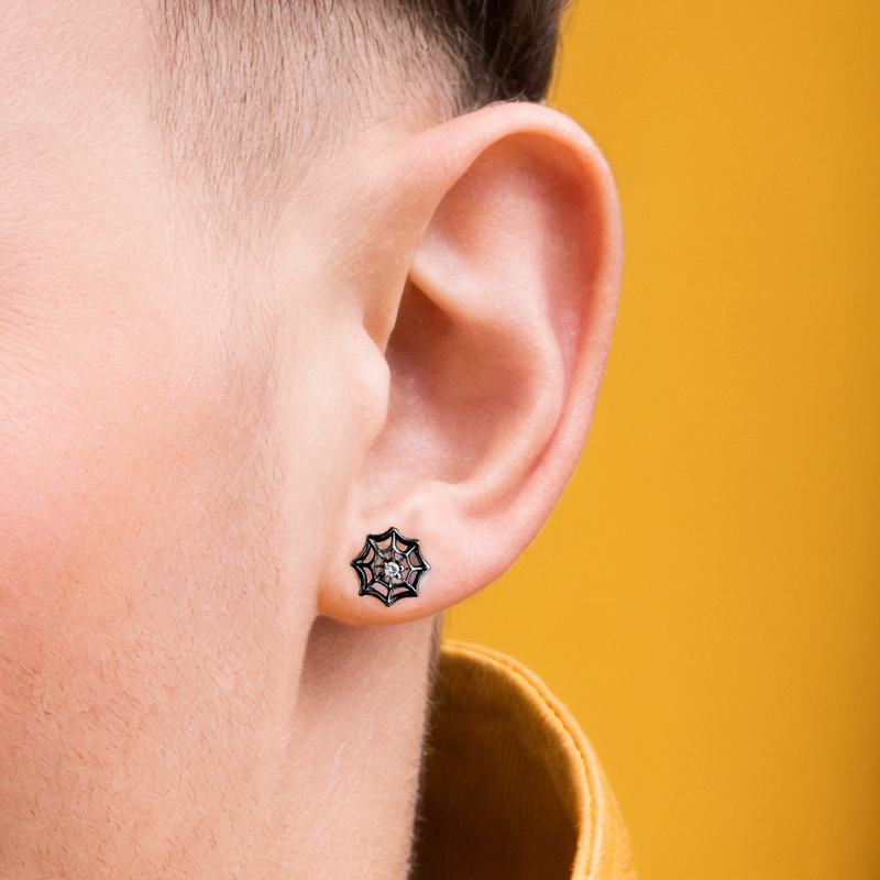 Spider Web Stud Earrings