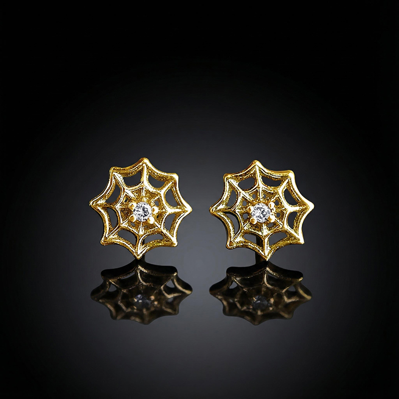 Spider Web Stud Earrings