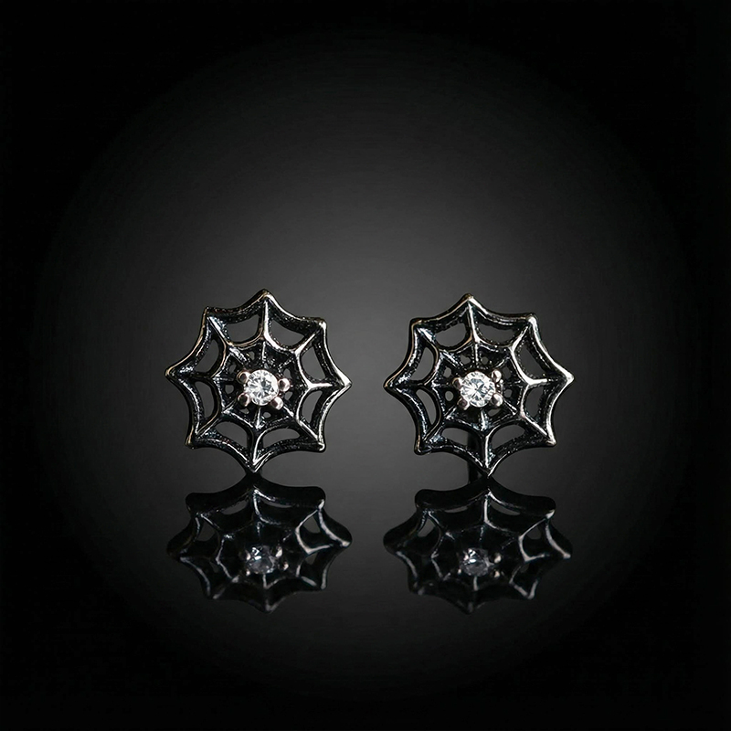 Spider Web Stud Earrings