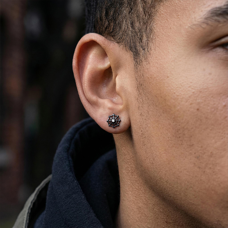 Spider Web Stud Earrings