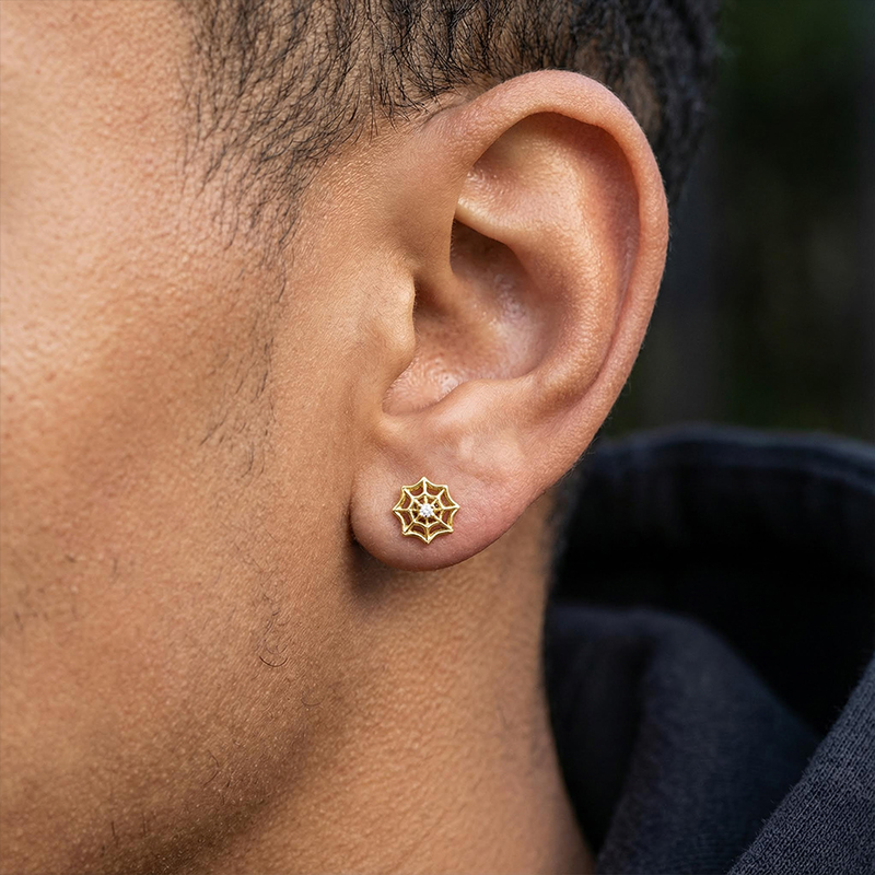 Spider Web Stud Earrings