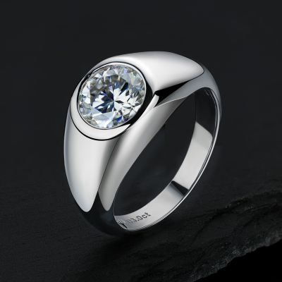 925S & VVS 3Ct Moissanite Ring in White Gold