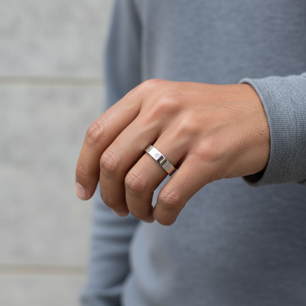 925S & VVS Moissanite 4mm Classic Statement Men's Engagement Ring 925S & VVS Moissanite 4mm Classic Statement Men's Engagement Ring