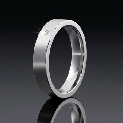 925S & VVS Moissanite 4mm Classic Statement Men's Engagement Ring