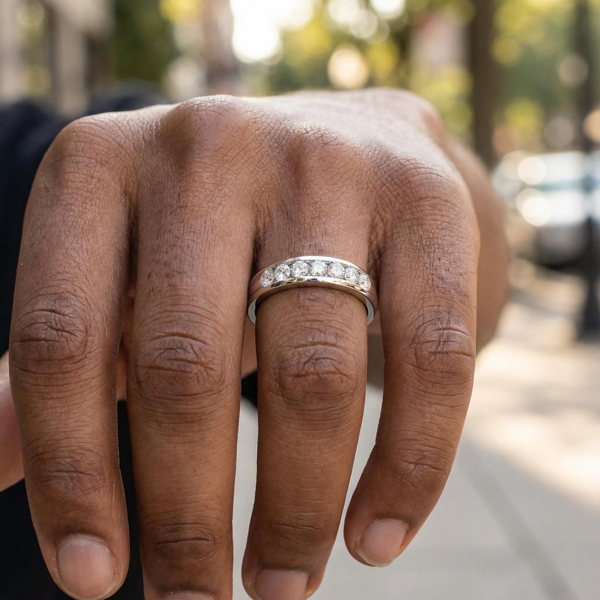 925S & VVS Moissanite 3mm Round Cut Diamond Men's Engagement Ring 925S & VVS Moissanite 3mm Round Cut Diamond Men's Engagement Ring