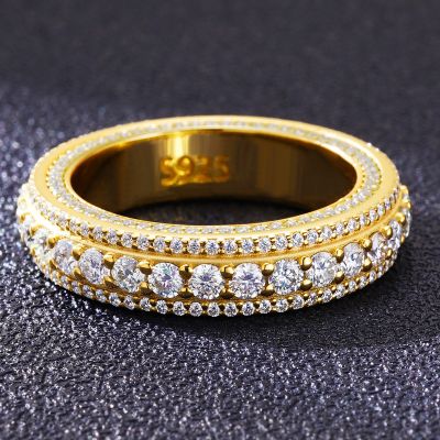 925S & VVS Moissanite Eternity Ring in Gold