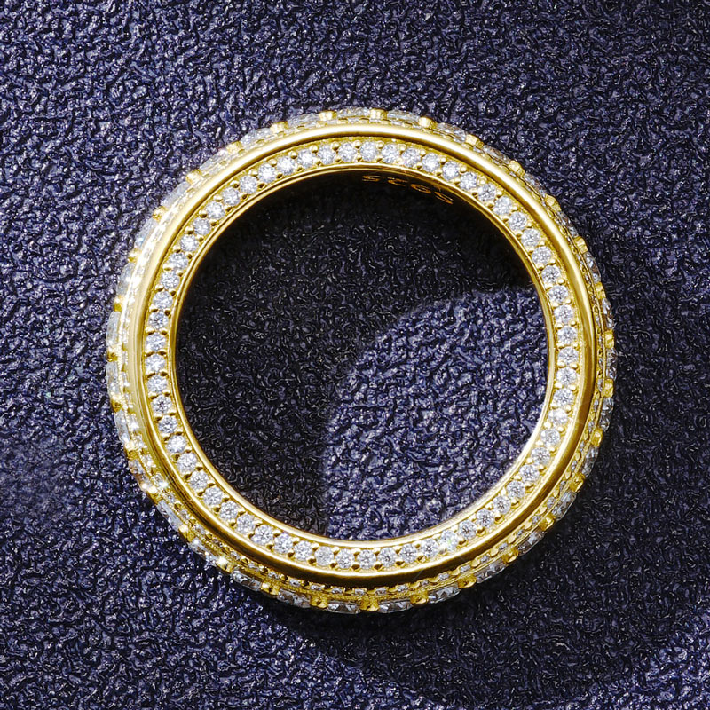 925S & VVS Moissanite Eternity Ring in Gold