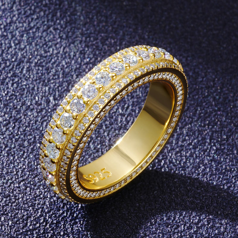 925S & VVS Moissanite Eternity Ring in Gold