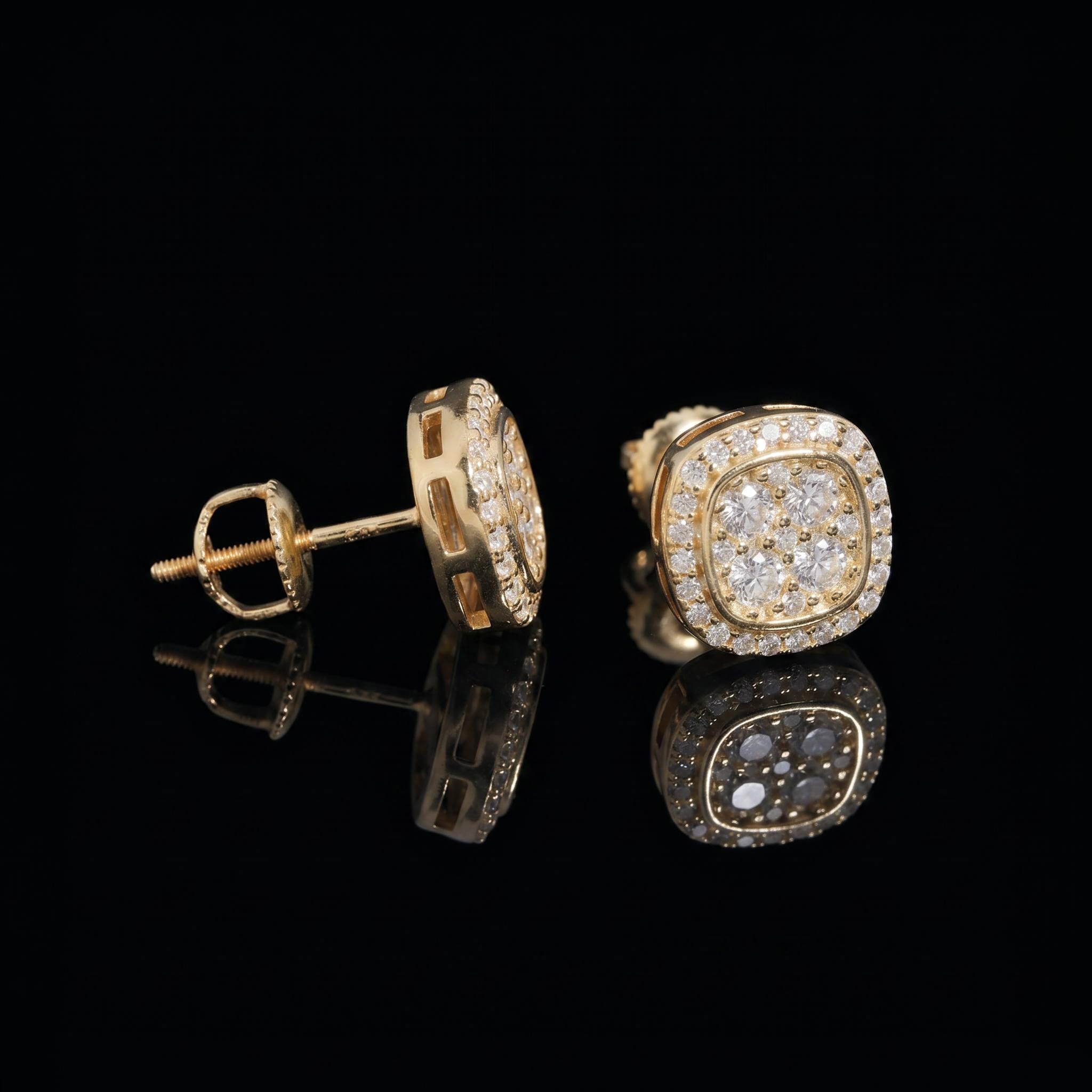925S & VVS Moissanite Cluster Halo Earrings 925S & VVS Moissanite Cluster Halo Earrings