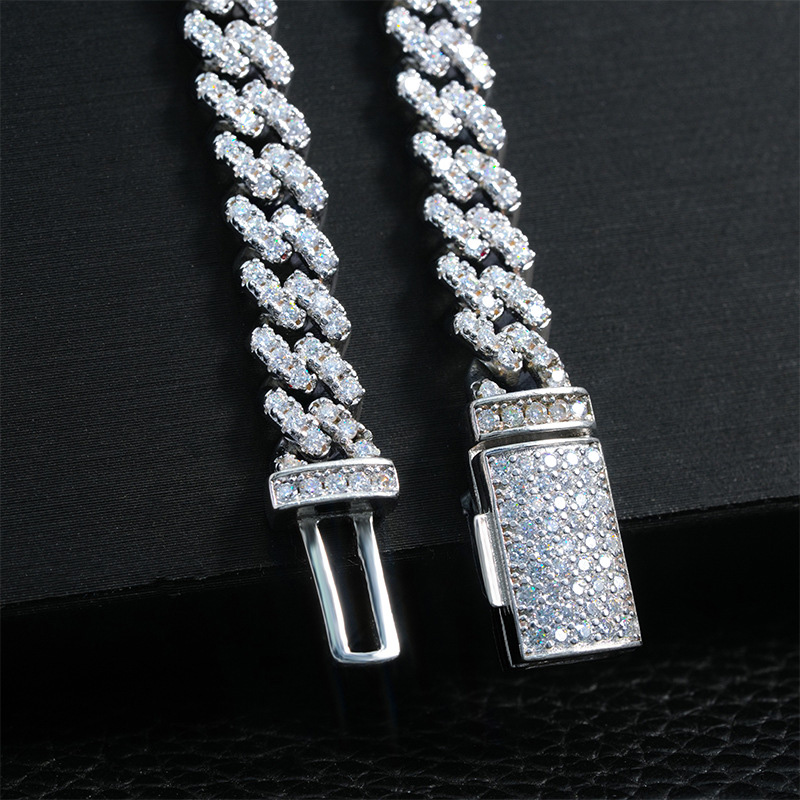 925S & VVS Moissanite 6mm Cuban Link Chain