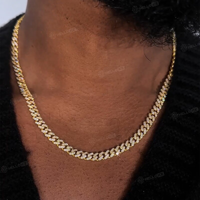 925S & VVS Moissanite 6mm Cuban Link Chain