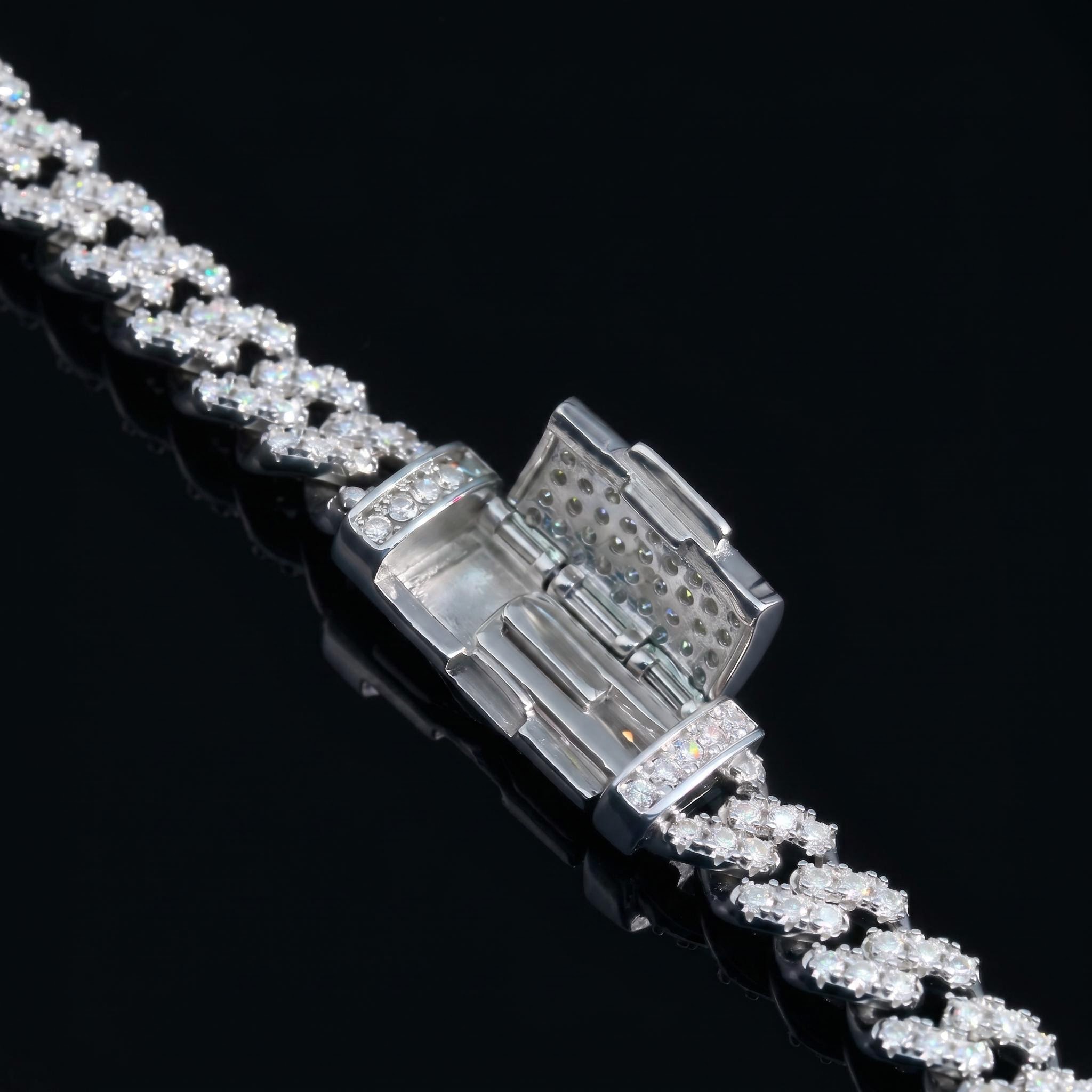 925S & VVS Moissanite 6mm Cuban Link Chain