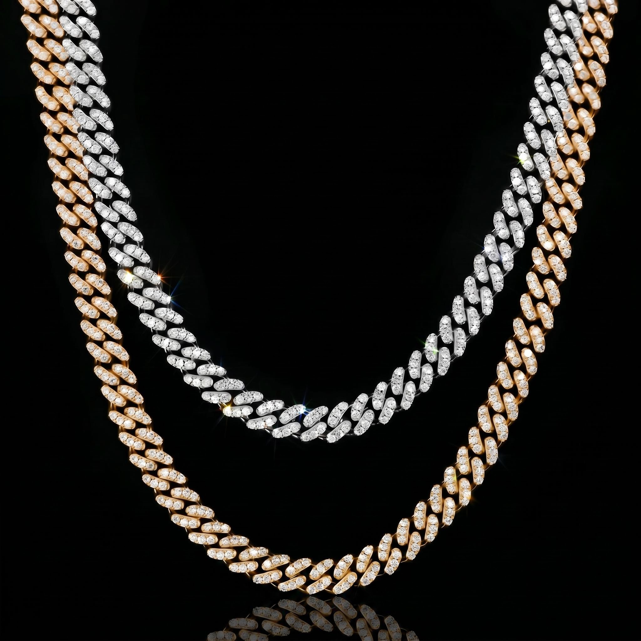 925S & VVS Moissanite 6mm Cuban Link Chain