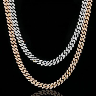 925S & VVS Moissanite 6mm Cuban Link Chain
