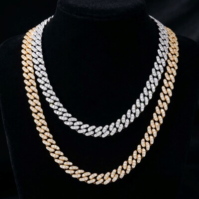 925S & VVS Moissanite 6mm Cuban Link Chain