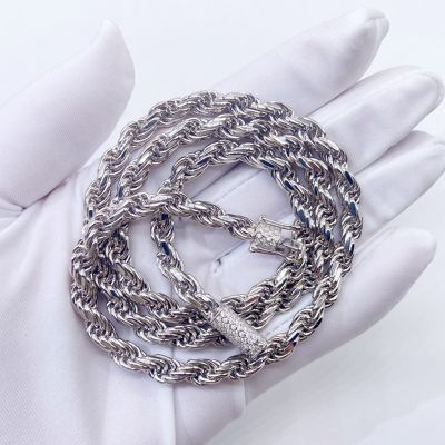 6mm 925S & VVS Moissanite Rope Chain