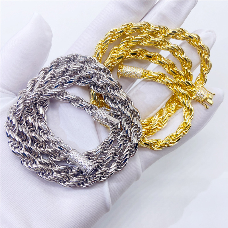 6mm 925S & VVS Moissanite Rope Chain