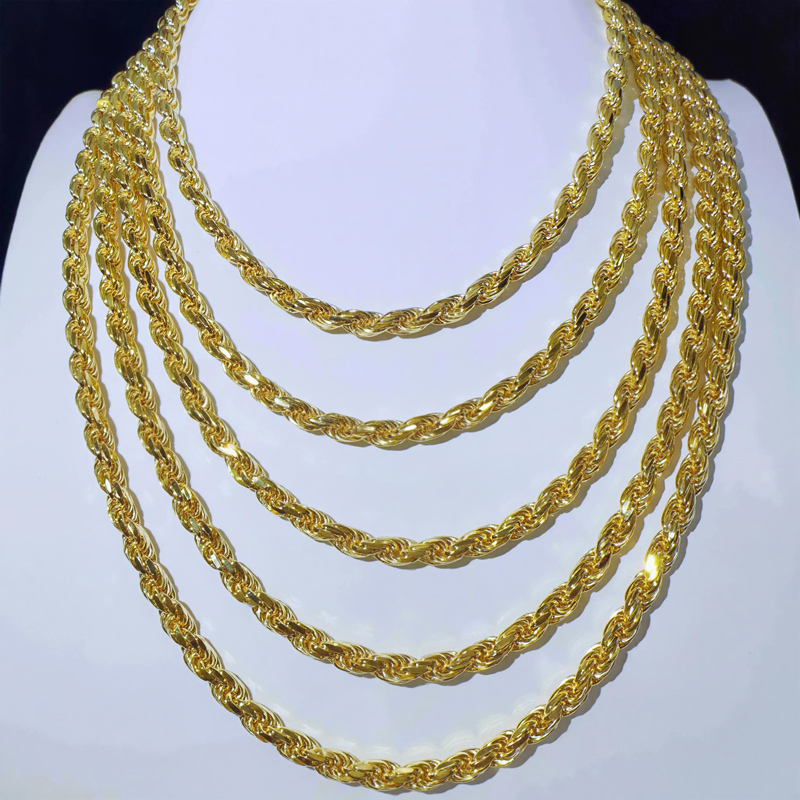 6mm 925S & VVS Moissanite Clasp Stainless Steel Rope Chain 6mm 925S & VVS Moissanite Clasp Stainless Steel Rope Chain